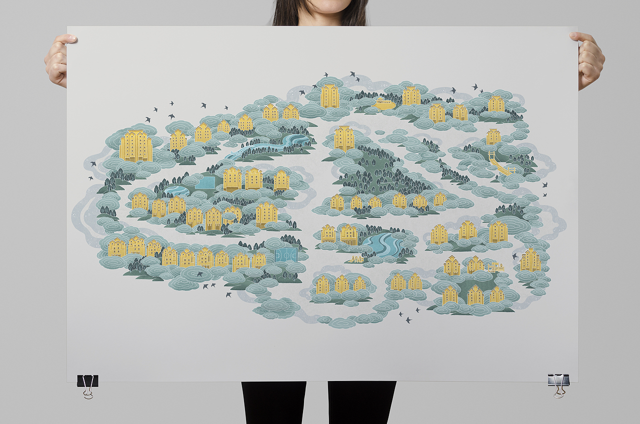 重庆金缕衣平面设计 | 依云国际小区地图