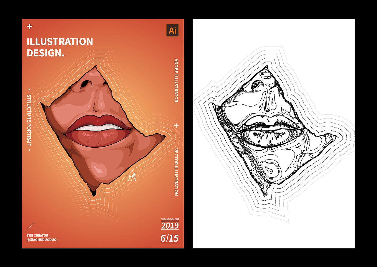 矢 量 / 练 习（图ZMjQ2NTYxOTEy） - 艺术插画 - 站酷设计师小虎多多原创素材 - 站酷ZCOOL
