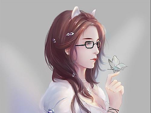 逆水寒白狐手绘