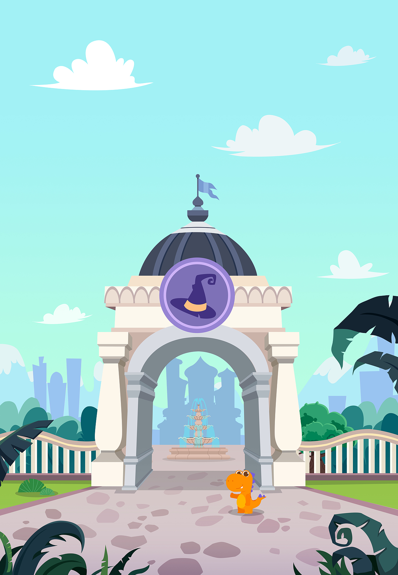 魔法——魔法学校的大门_神笔插画设计-站酷zcool