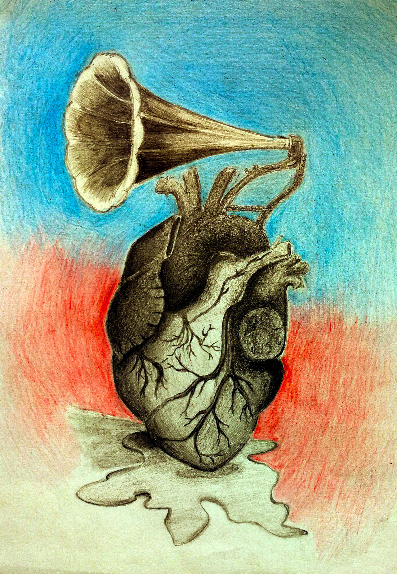 学生获奖作品"呐喊的心脏"!