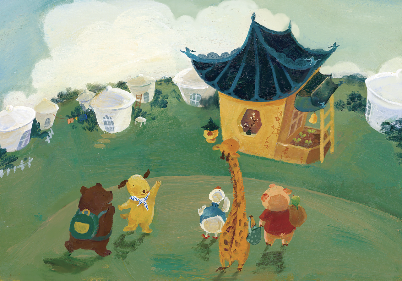 绘本《来了一位新邻居》（图ZMjM0NTM1NjAw） - 绘本 - 站酷设计师小肥鸡lia原创素材 - 站酷ZCOOL