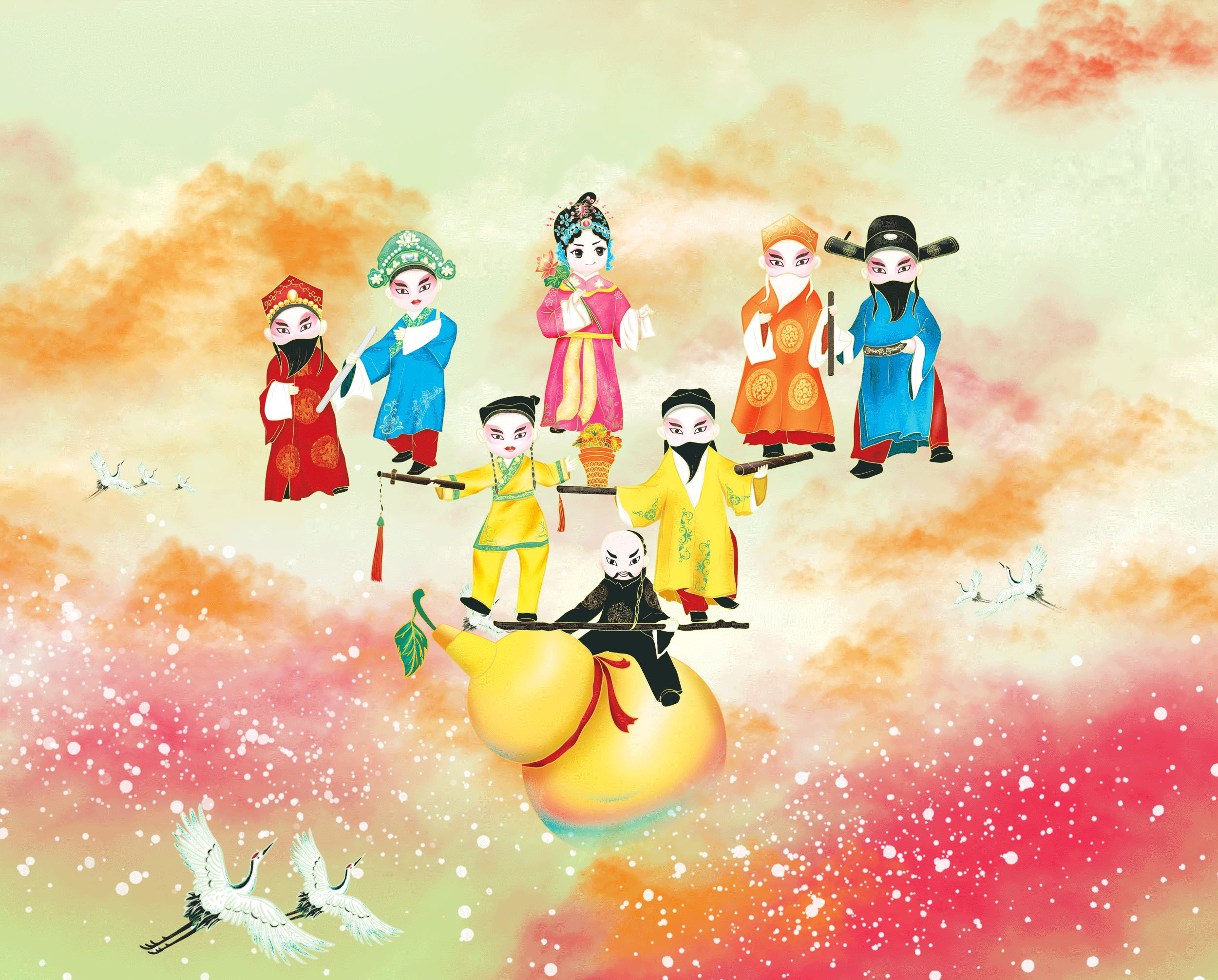 吴川印象#国潮（图ZMjQzODU3MDY4） - 商业插画 - 站酷设计师花树梅子原创素材 - 站酷ZCOOL