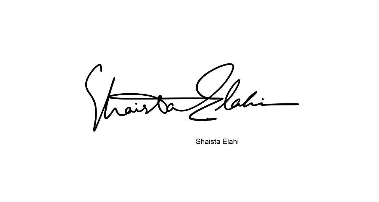 英文签名设计案例丨Shaista Elahi近百种签名设计方案