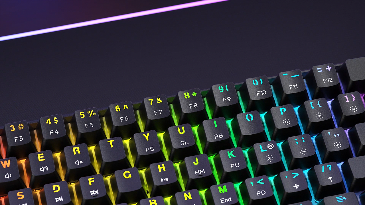 机械键盘三维动画渲染