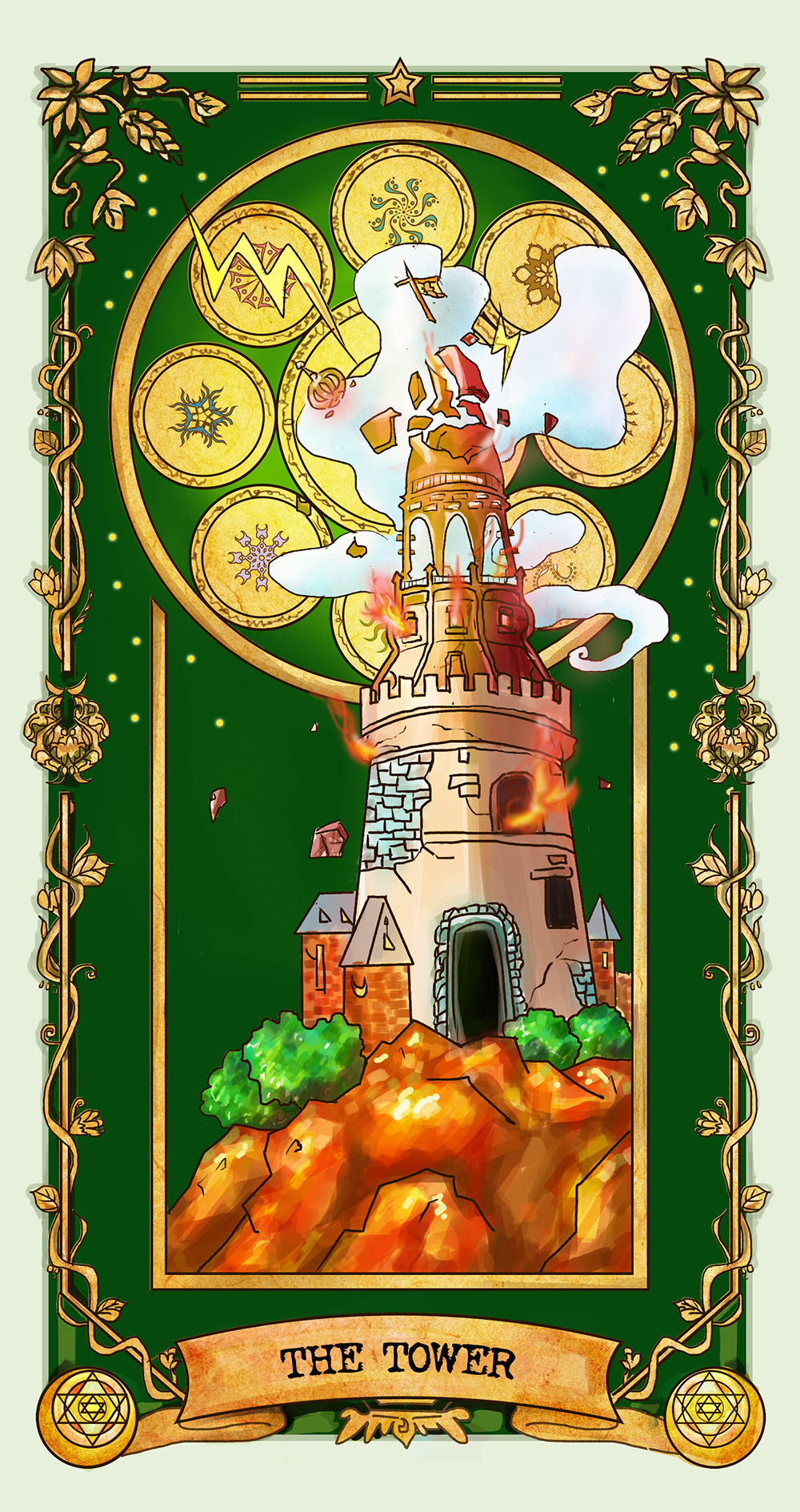tarot塔罗牌 高塔(the tower)