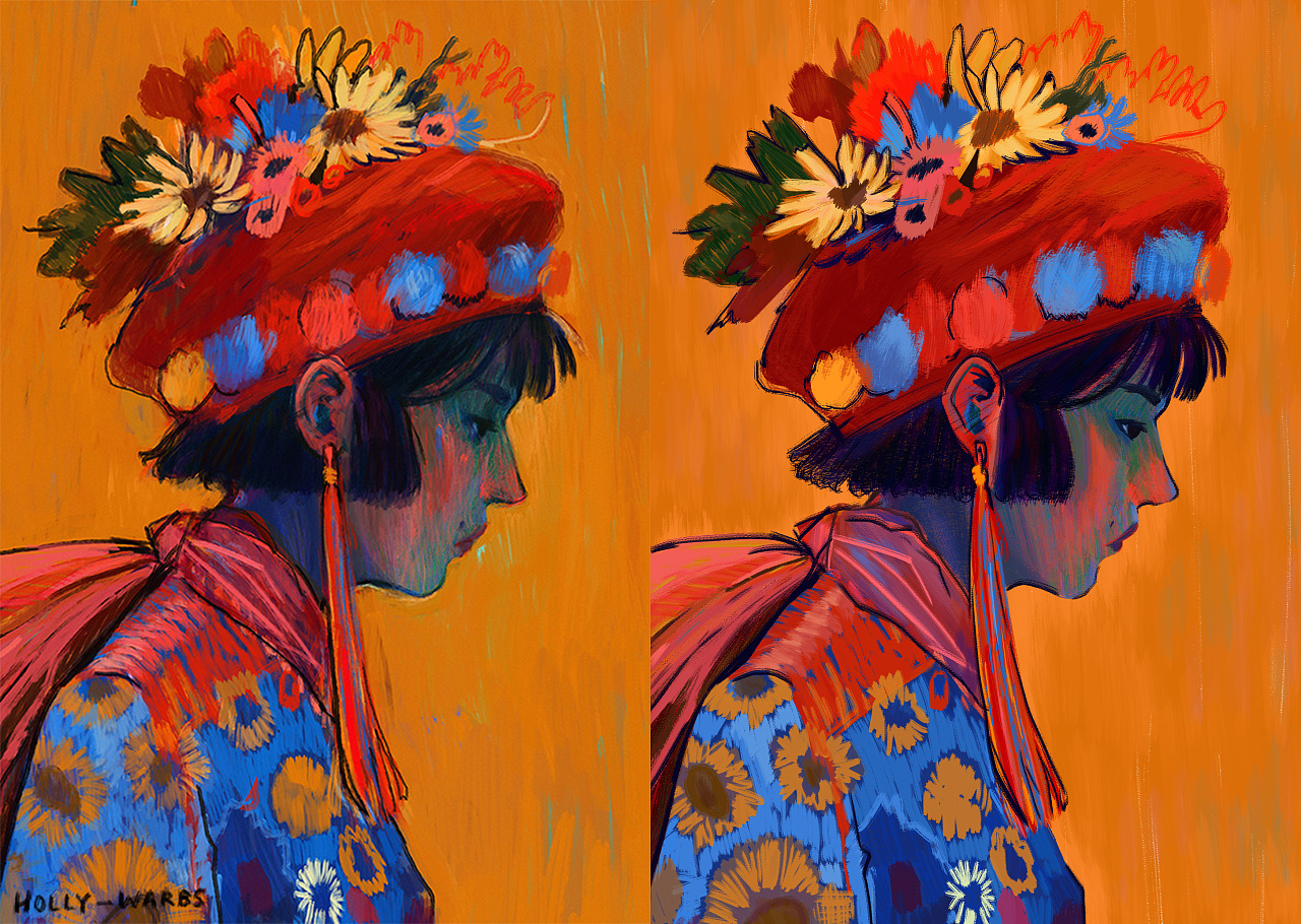 文艺复星球7月日涂临摹作品-色彩部分