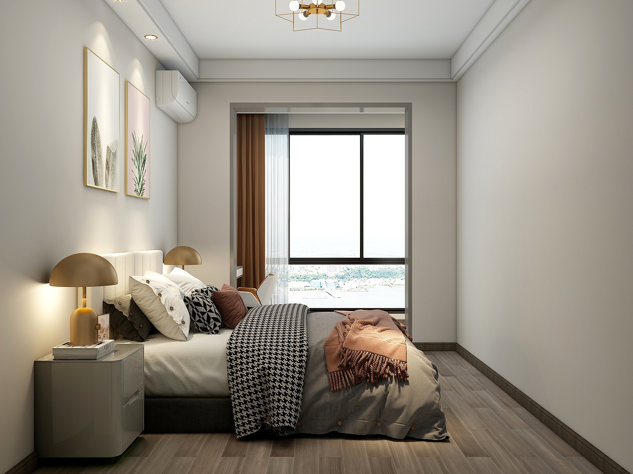 现代简约四居——暖咖家居