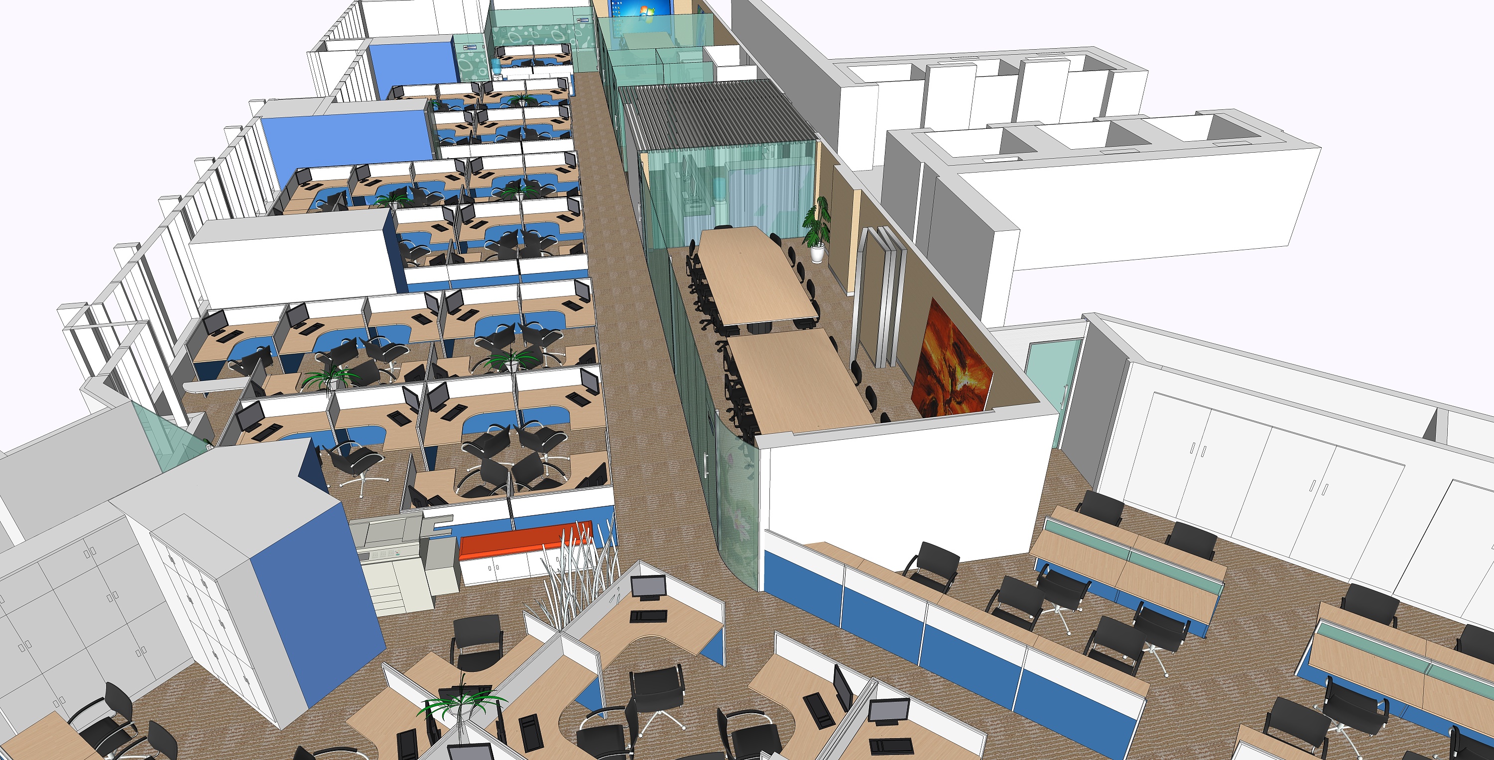 商业连锁公司办公室规划设计