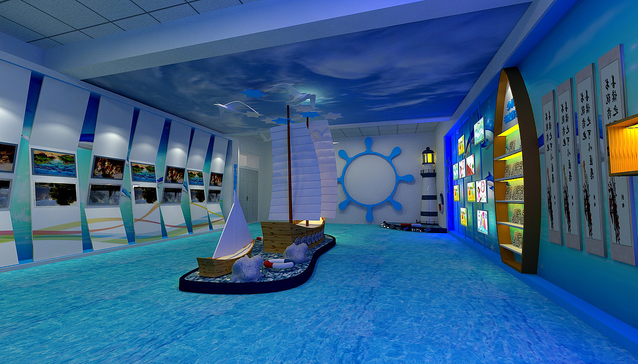 学校海洋主题画展