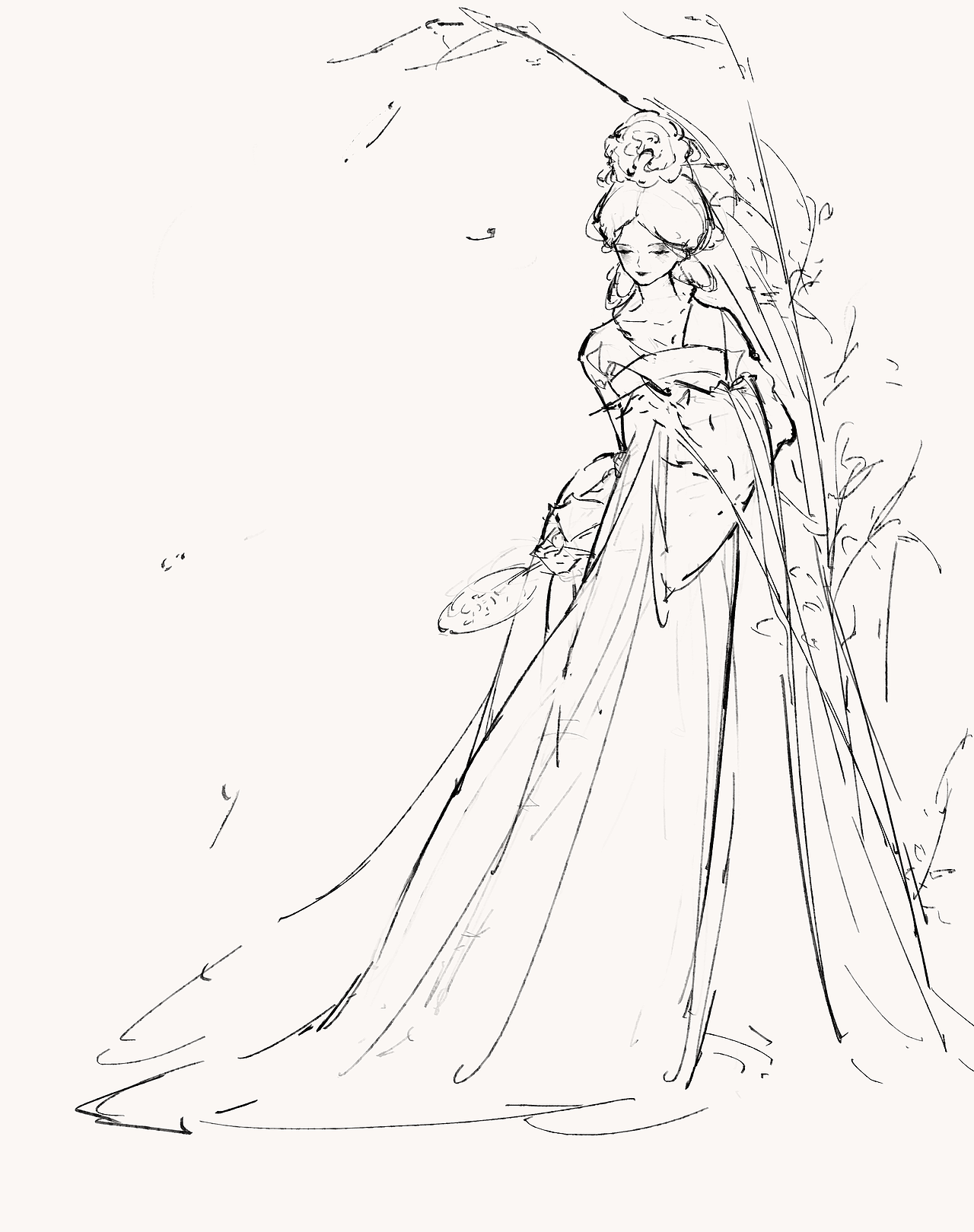 【绘画过程】芙蓉不及美人妆