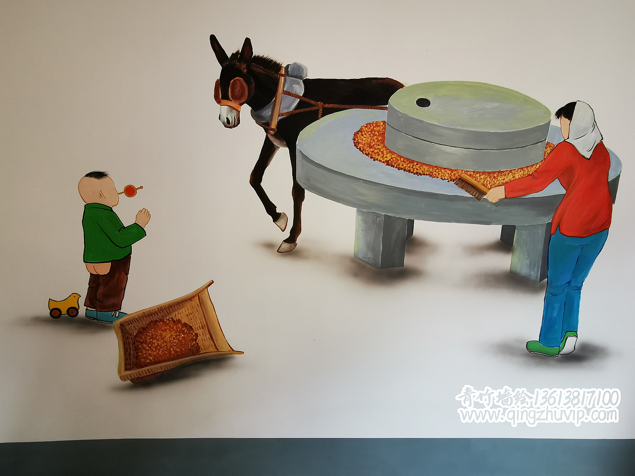 墙绘、田园风、3d立体画、乡村振兴、复古、儿时回忆