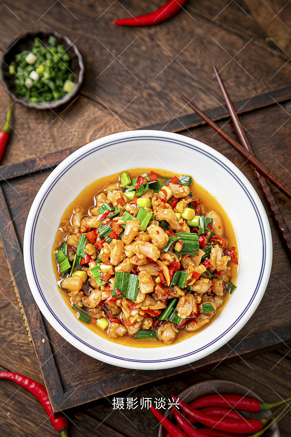 龙虾、肥肠、鸡杂半成品菜肴 美食拍摄