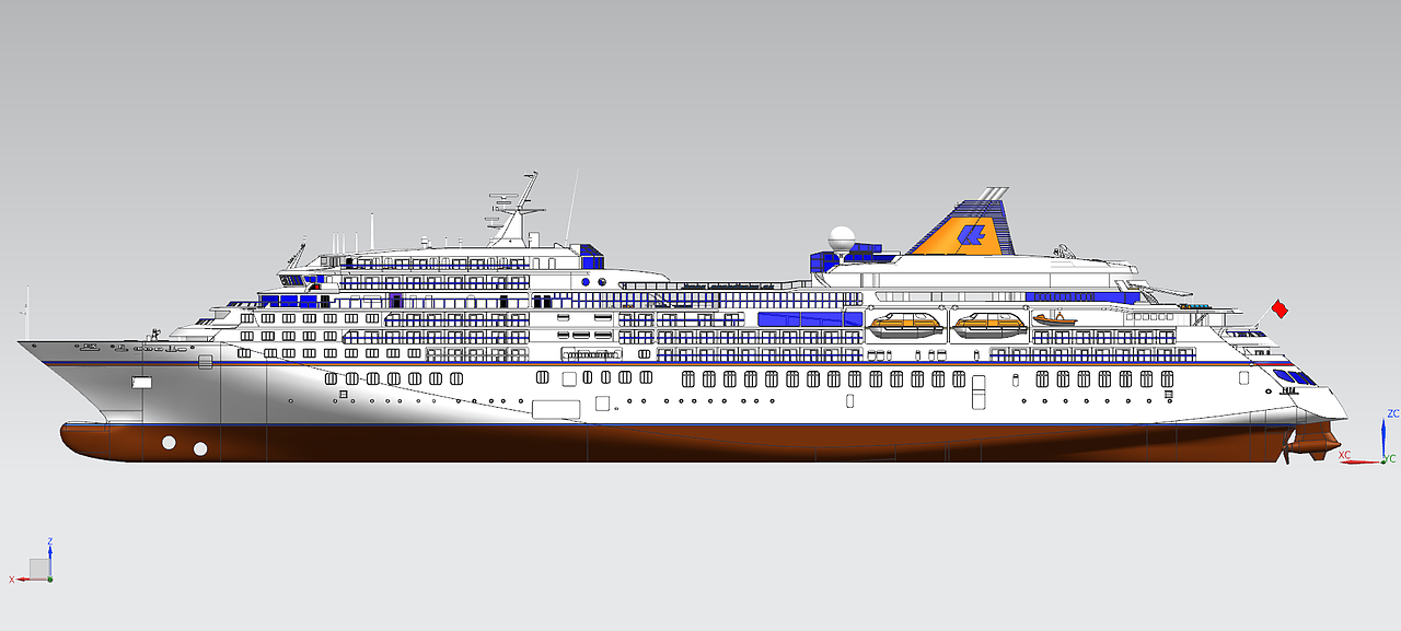 豪华游轮3维模型