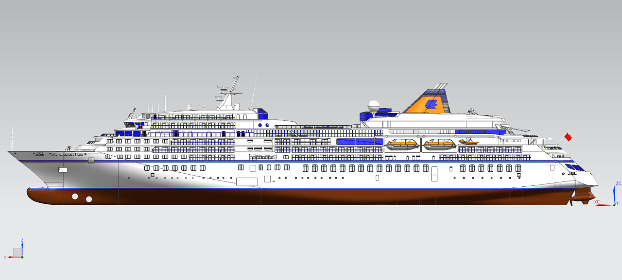 豪华游轮3维模型