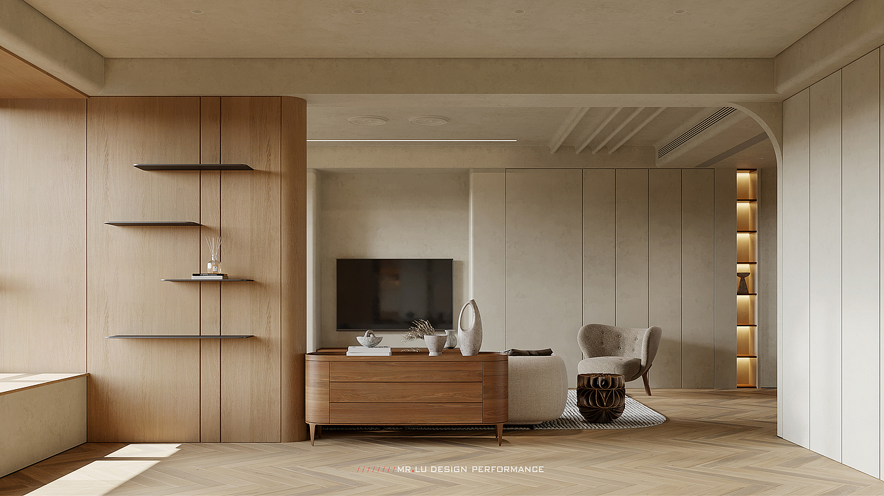 现代诧寂复古风格效果图