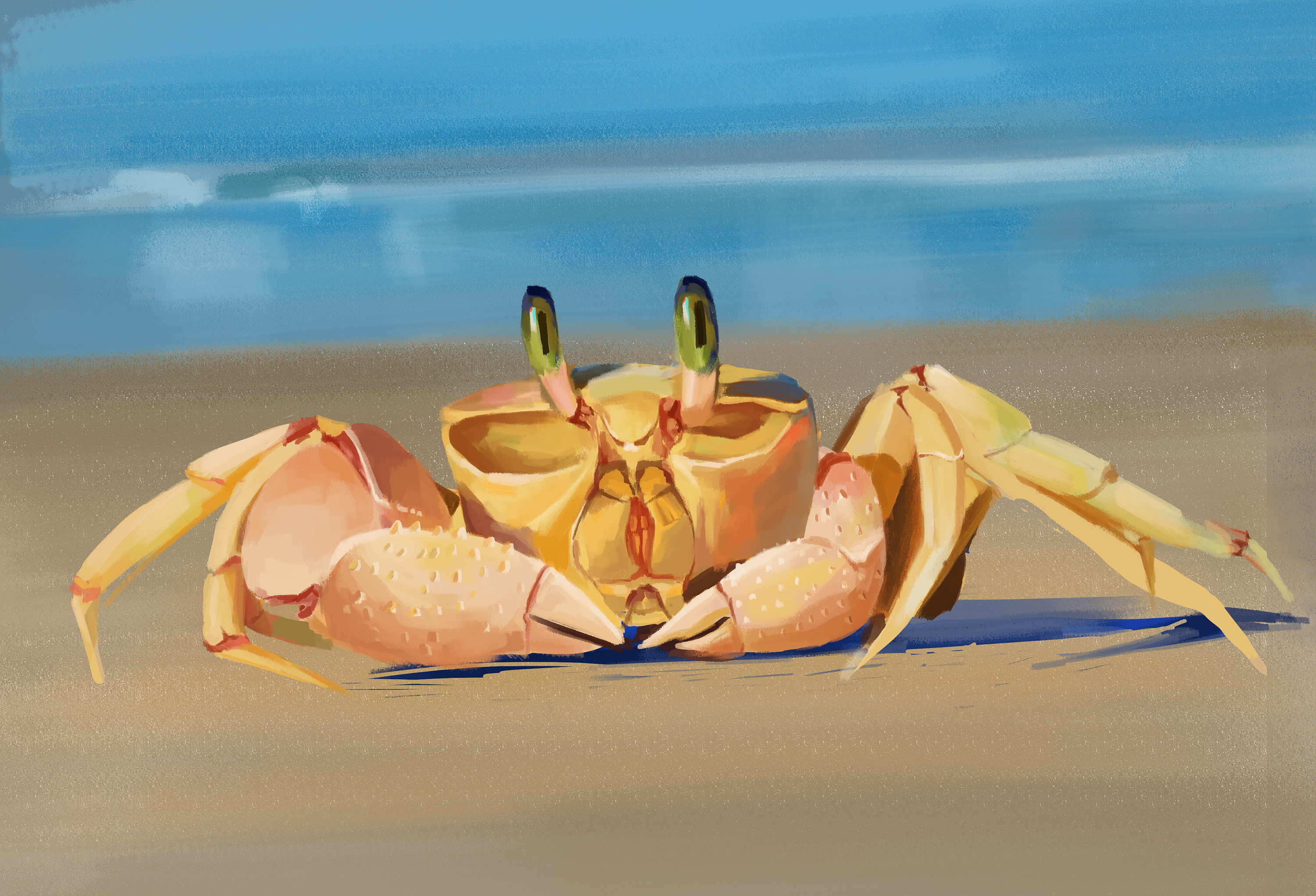 日涂-小螃蟹|插画|游戏原画|baka肉 - 临摹作品 - 站酷 (zcool)