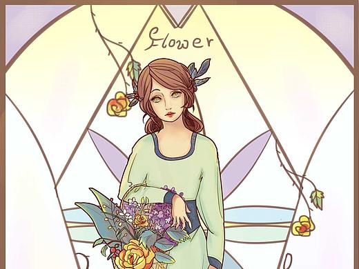 花籃（個人主頁-ZNDM4NTk2Mjg=） - 創(chuàng)作習作 - 站酷設計師菌菇湯面Q原創(chuàng)素材 - 站酷ZCOOL