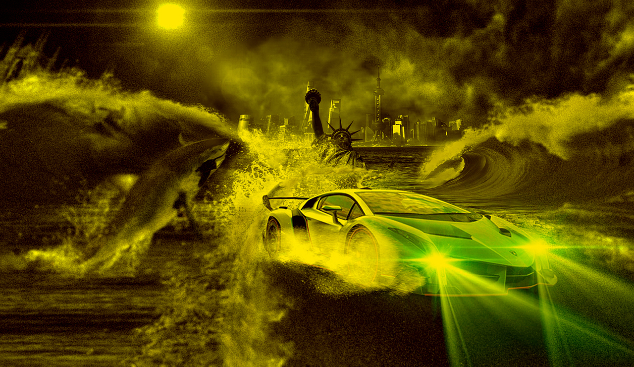 酷炫汽车海报合成（图ZODU0NDUxNjg=） - 海报 - 站酷设计师PD织梦原创素材 - 站酷ZCOOL