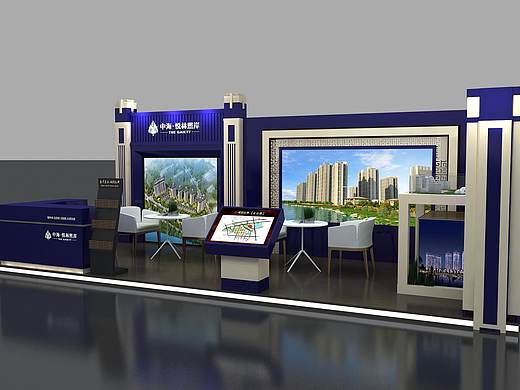 房地产展位展会展台展览工装家装快闪店3d效果图设计