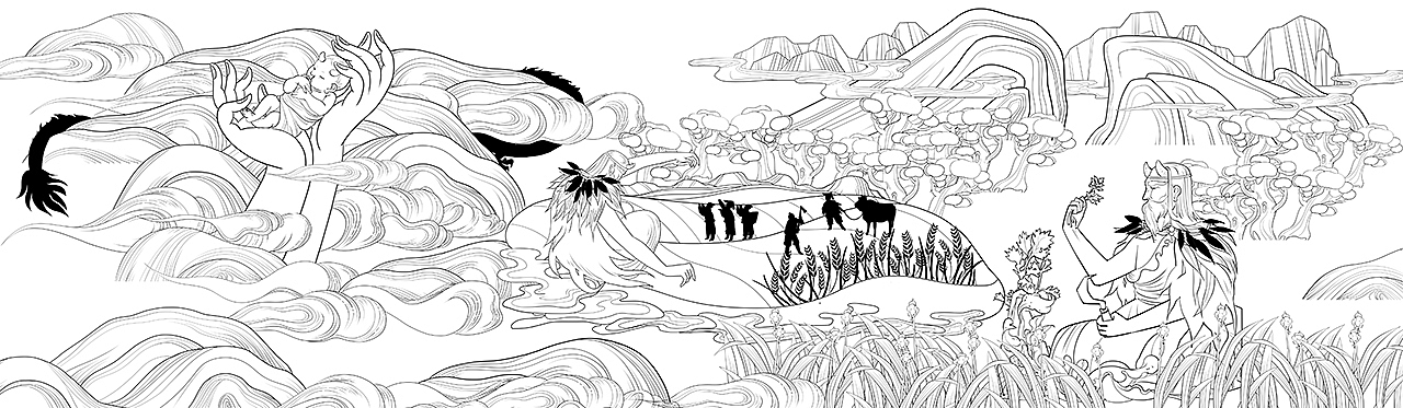 【神农灸】包装插画