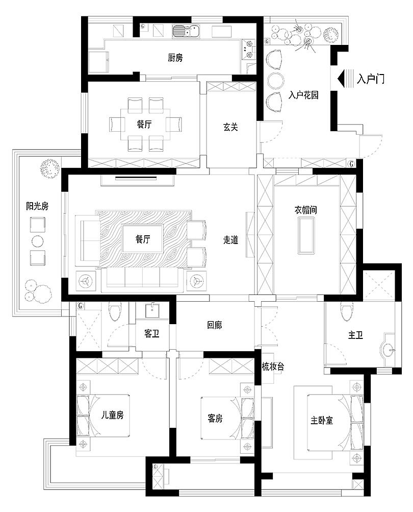 清水苑21万打造160平美式风，仿古砖和地毯的浓厚（图ZOTM4NTIwODg=） - 家装设计 - 站酷设计师装修小达人原创素材 - 站酷ZCOOL