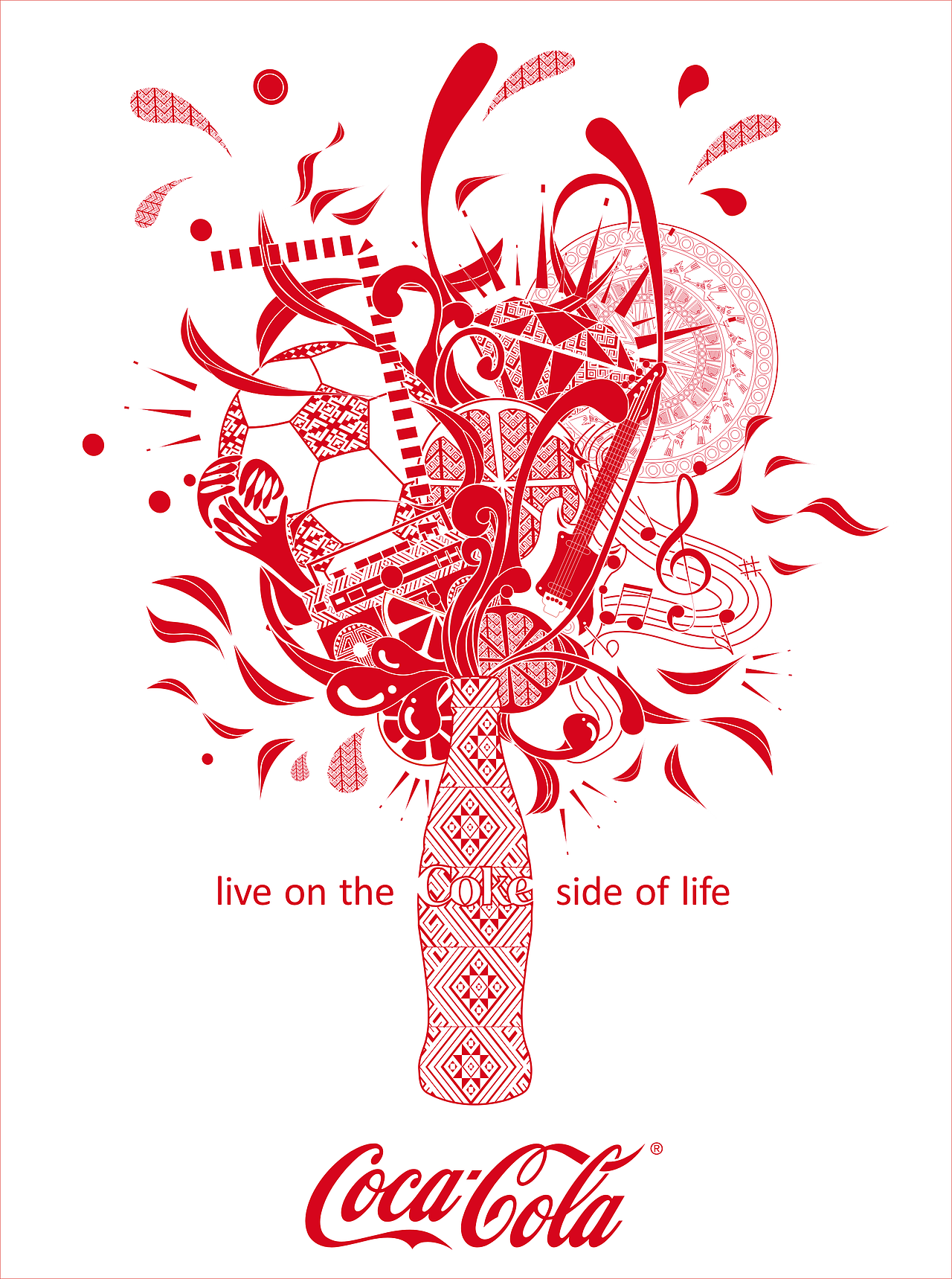 广西可口可乐弧形瓶设计