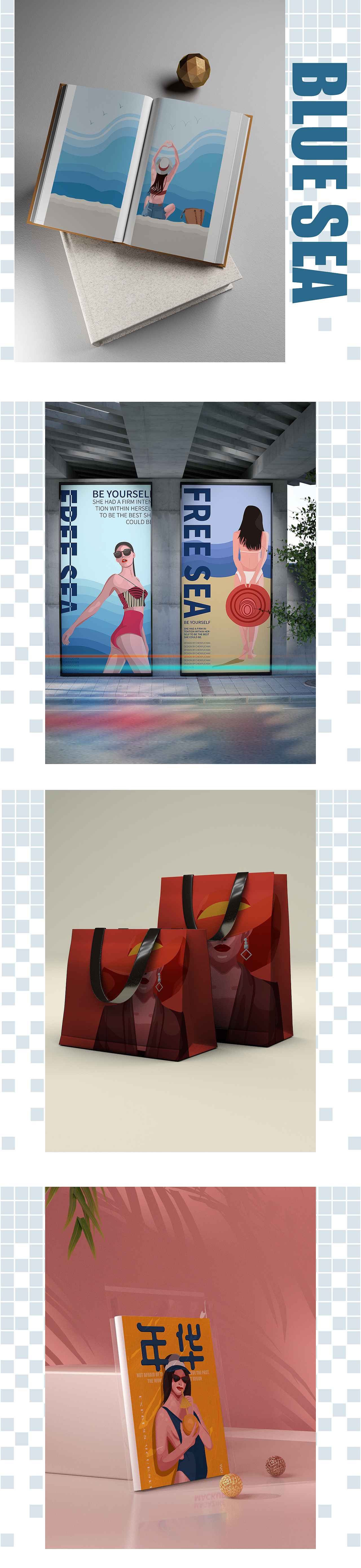 九月的一组人物插画练习（图ZMjcxOTE1OTIw） - 创作习作 - 站酷设计师浅夏autumn原创素材 - 站酷ZCOOL