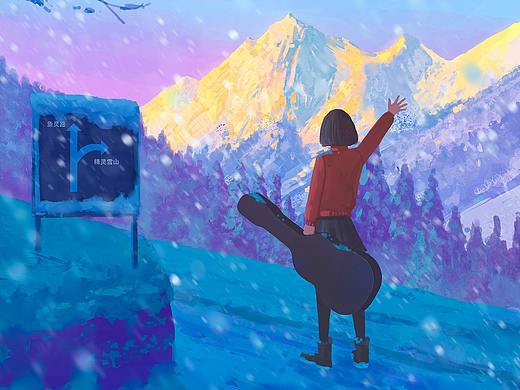 金色雪山