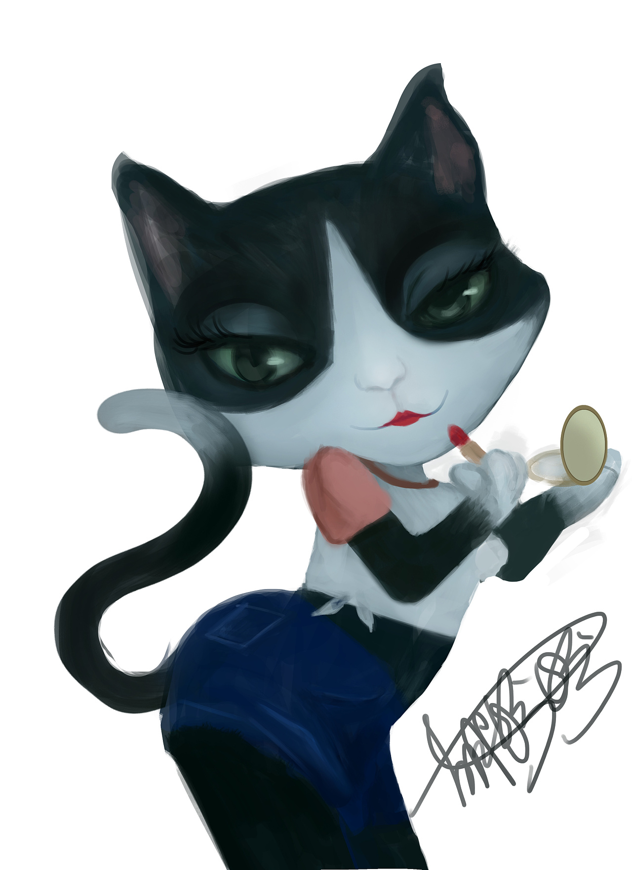 板绘 一只妖娆的猫