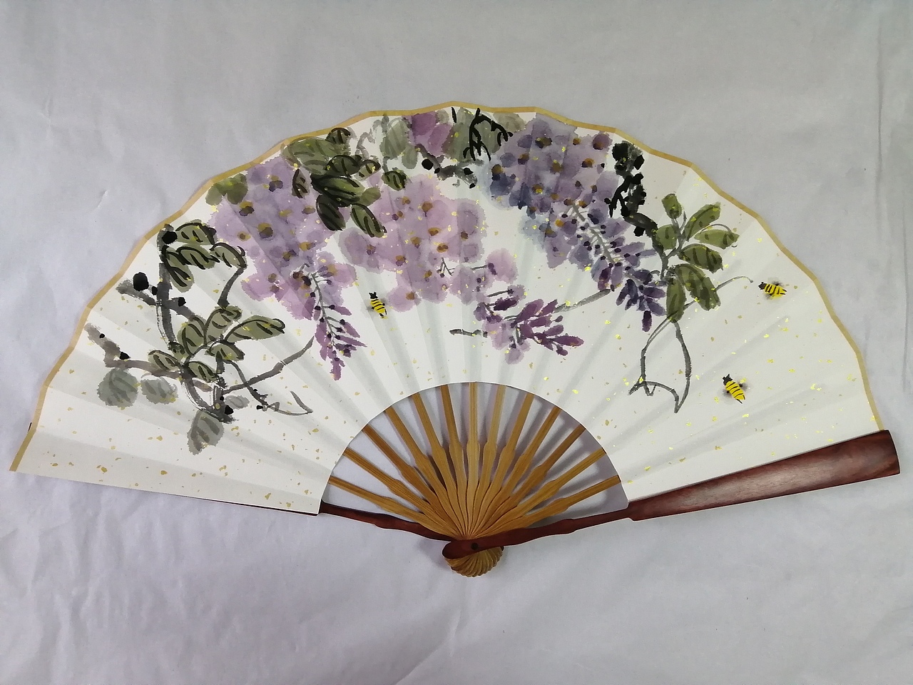 国画花鸟手绘扇面