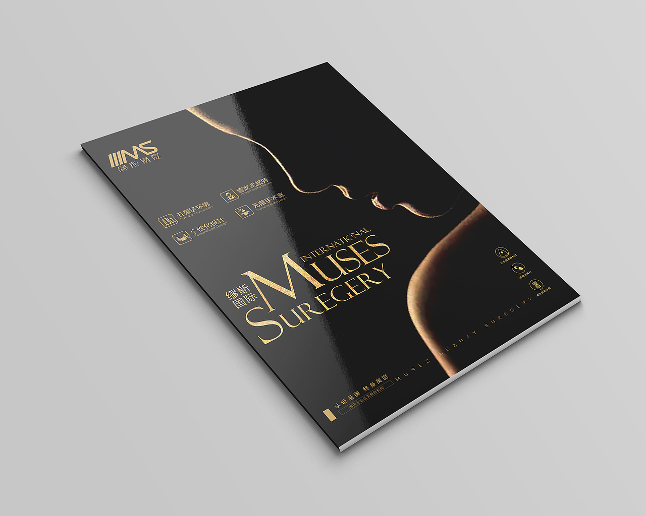 医美黑金画册时尚整形画册大气高档美容画册封面设计