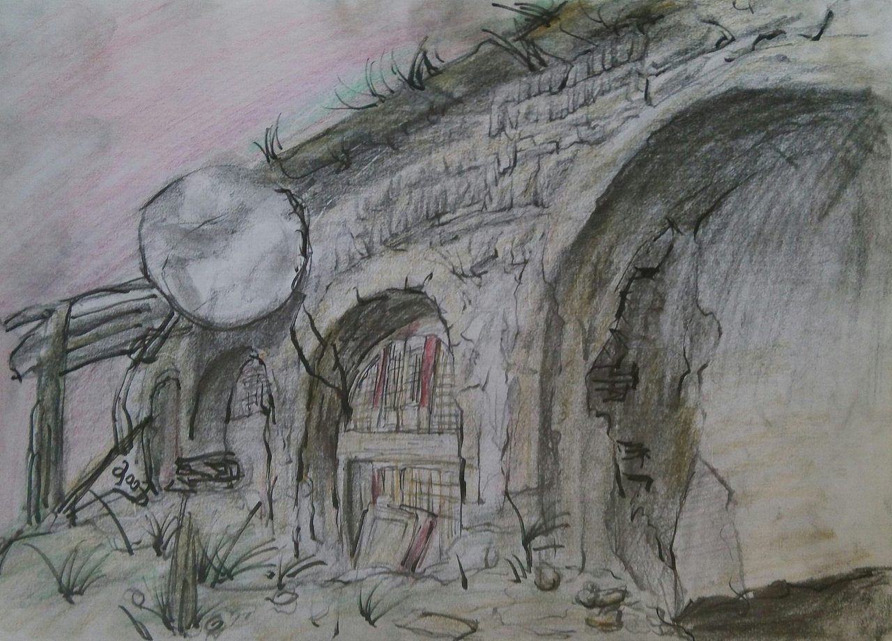 大一的陕北窑洞速写