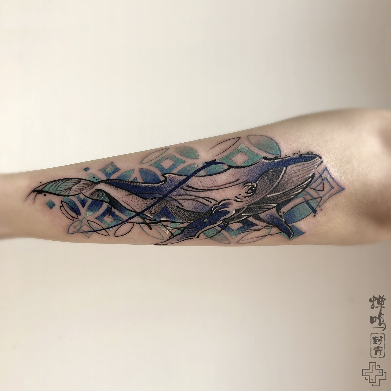 两个newschool风格纹身