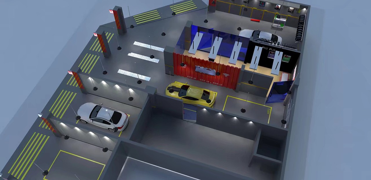 车空间形象店建模渲染