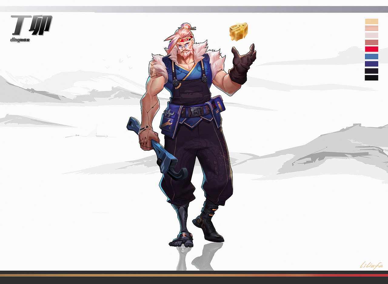 新国潮游戏概念角色——丁卯（图ZMjc0NDMwOTcy） - IP形象 - 站酷设计师o瓦斯o原创素材 - 站酷ZCOOL