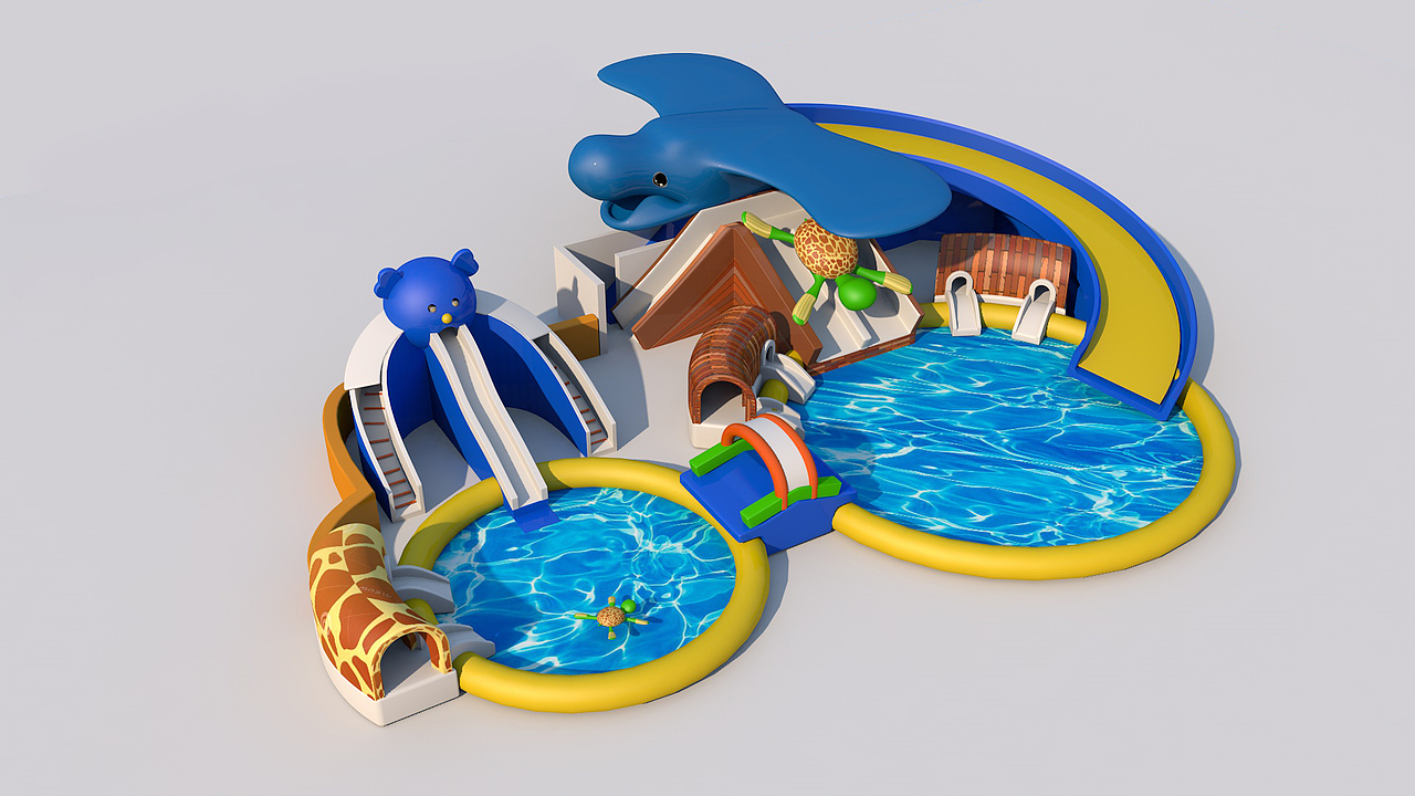 海豚飞鱼水上乐园效果图
