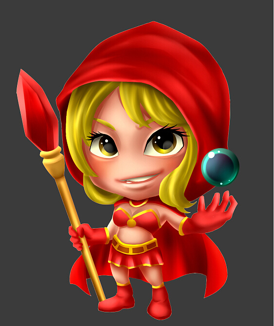 q版 人设 小红帽魔法师 测试稿