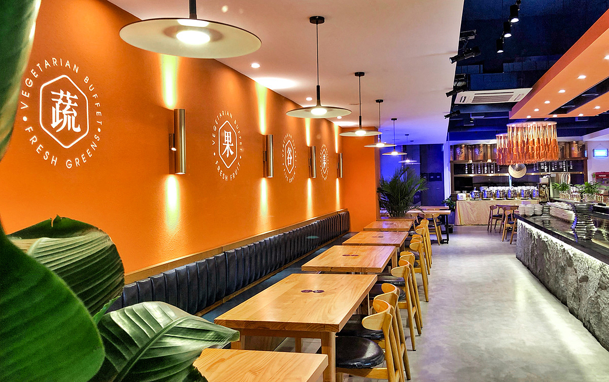 上冶设计 | 素钵 蔬缓生活自助餐