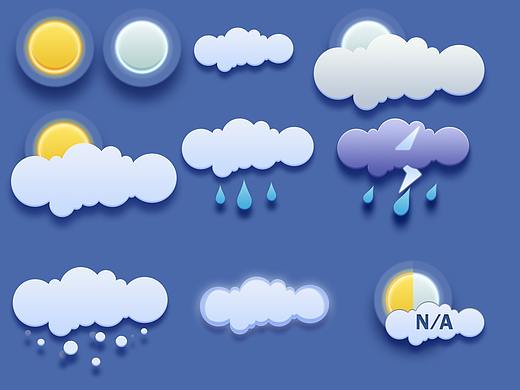 临摹-天气图标（个人主页-ZMzY3ODk5OTI=） - 图标 - 站酷设计师July112原创素材 - 站酷ZCOOL