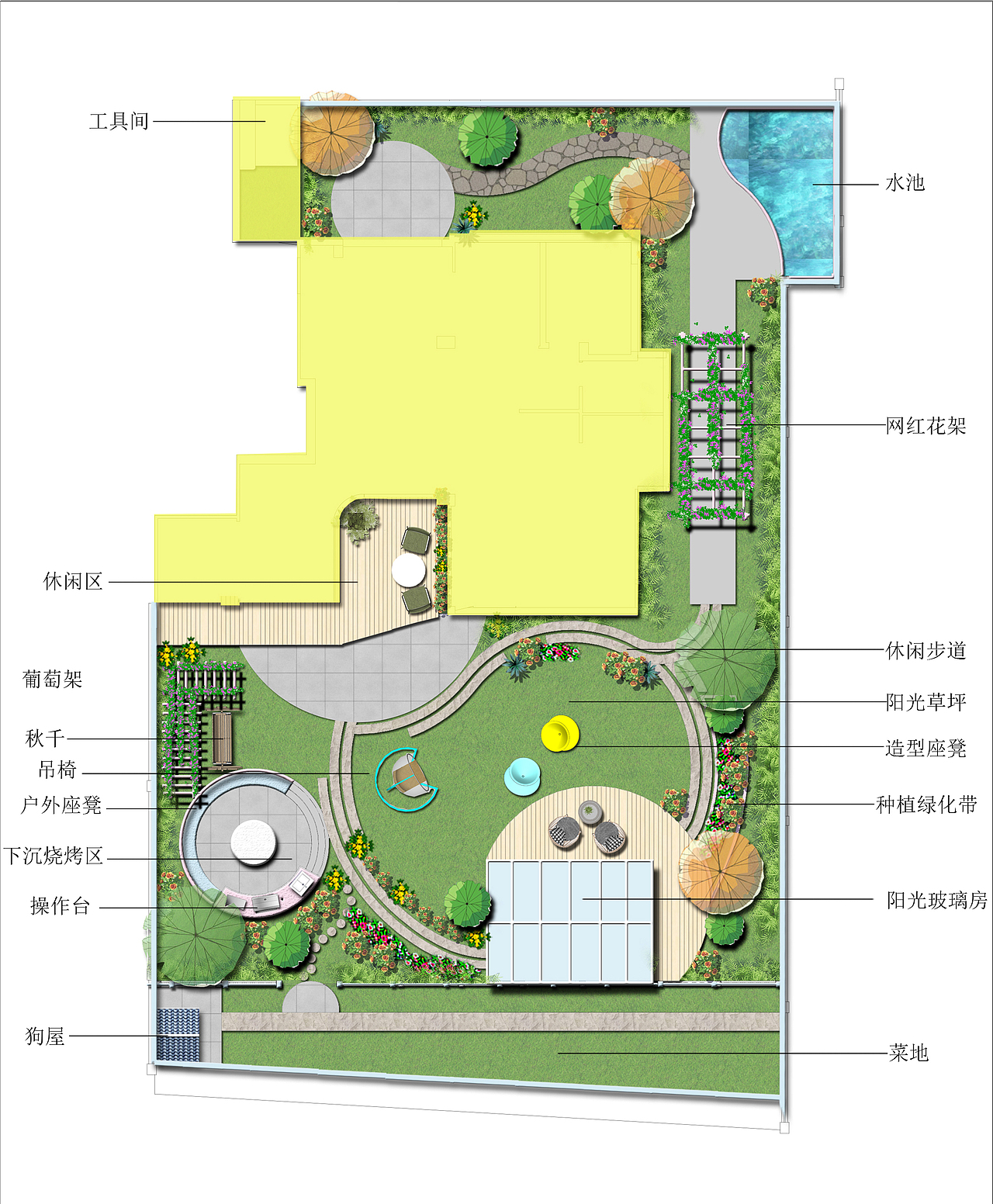 重庆龙湖揽镜500平方花镜花园(完工)_溪云庭景观设计-站酷zcool
