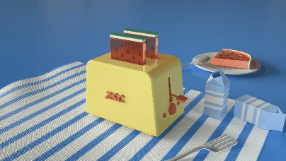 面包机GIF小动画-C4D-OC（图ZMjg0NjEwNzQ4） - 动画/影视 - 站酷设计师暗玄原创素材 - 站酷ZCOOL