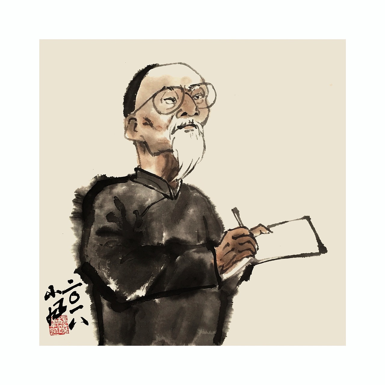 人物画-黄宾虹 br>2018.11.