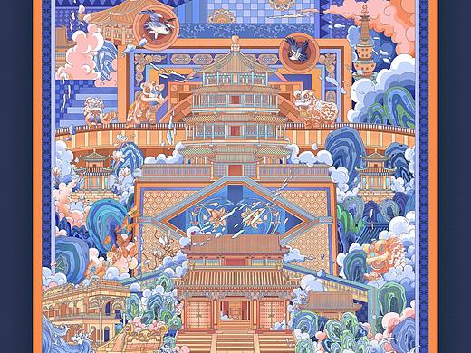 插画作品:《颐和仙境》