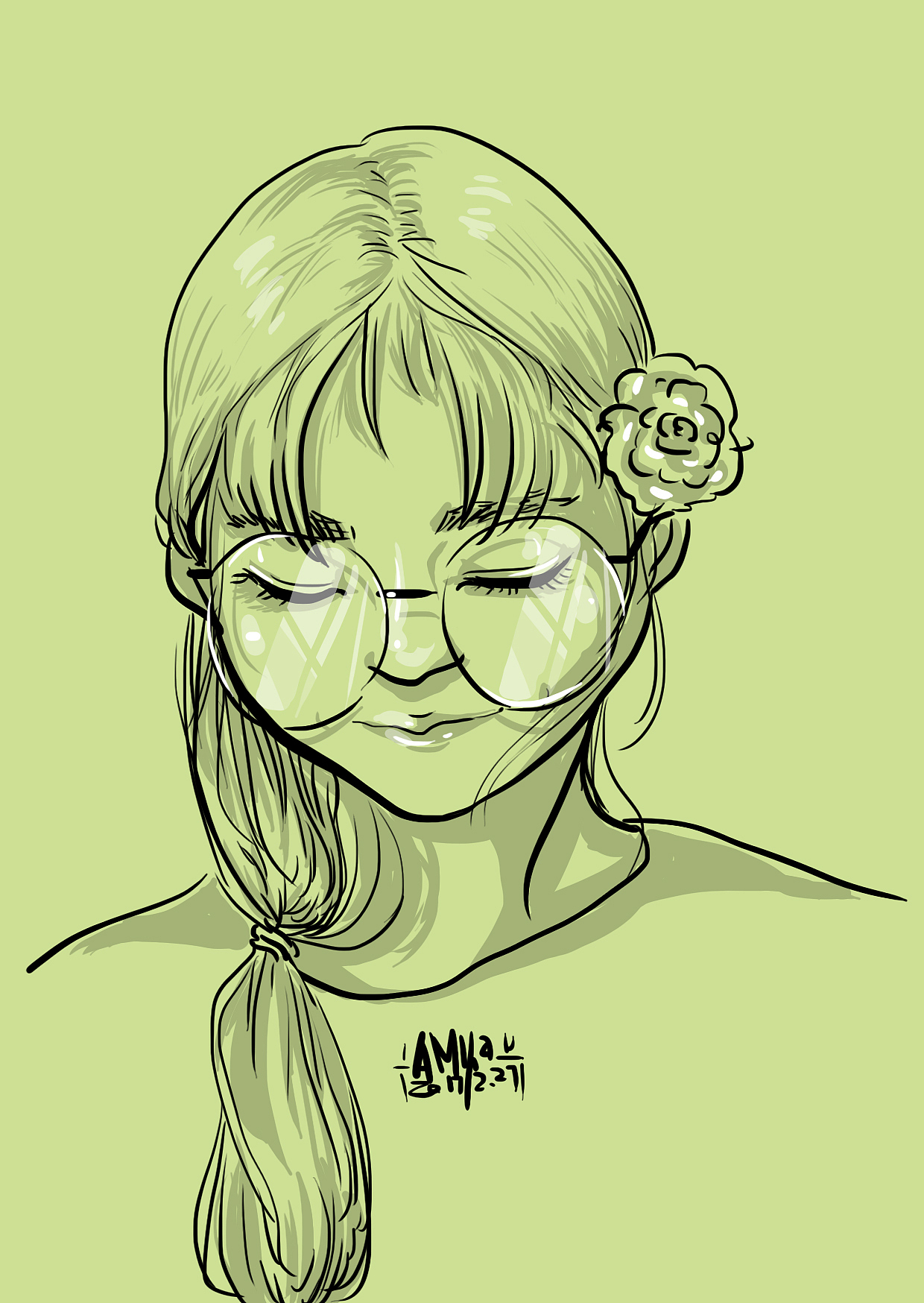 『年轻时 最纠结』amy手绘肖像|插画|商业插画|amyaaa_原创作品-站酷
