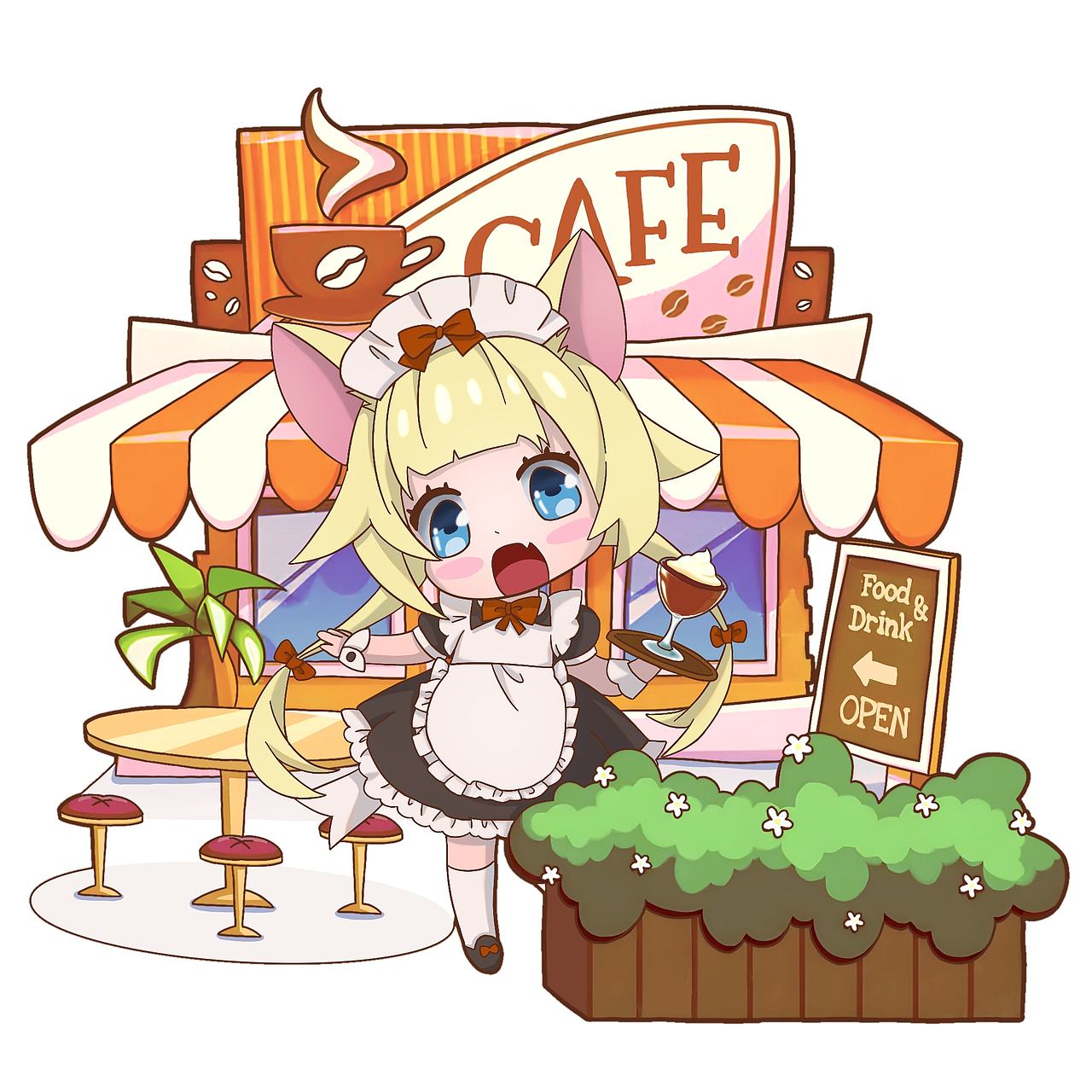 Q版少女场景（图ZMzgxMzA5OTY4） - 概念设定 - 站酷设计师蔷薇双子原创素材 - 站酷ZCOOL