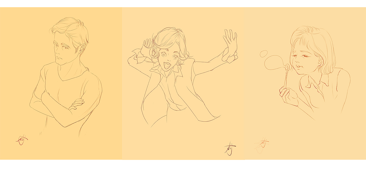 Q版头像 线稿（图ZNDM3NDcyMzI=） - 创作习作 - 站酷设计师石头寂原创素材 - 站酷ZCOOL