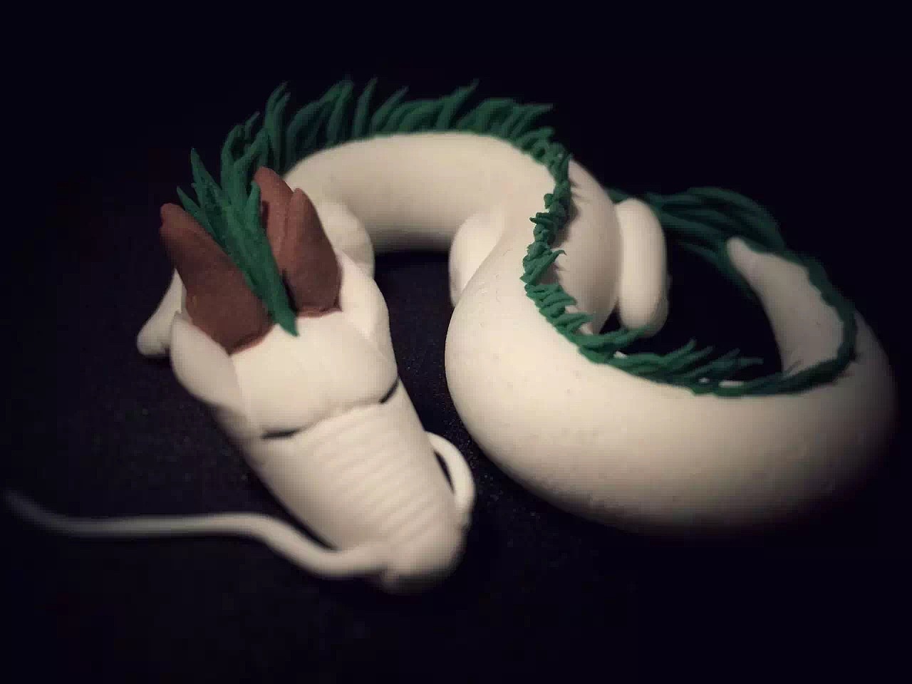 手作小白龙超轻粘土