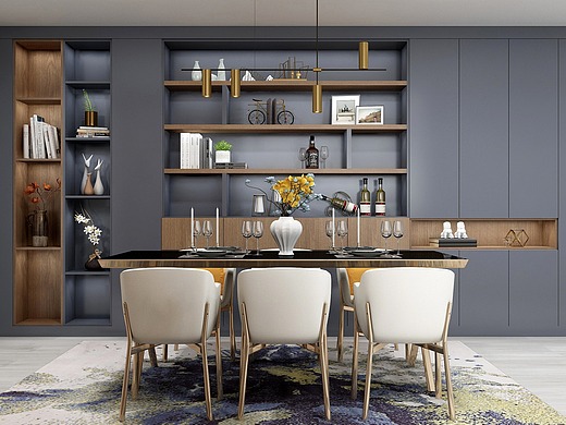 轻奢餐厅餐边柜