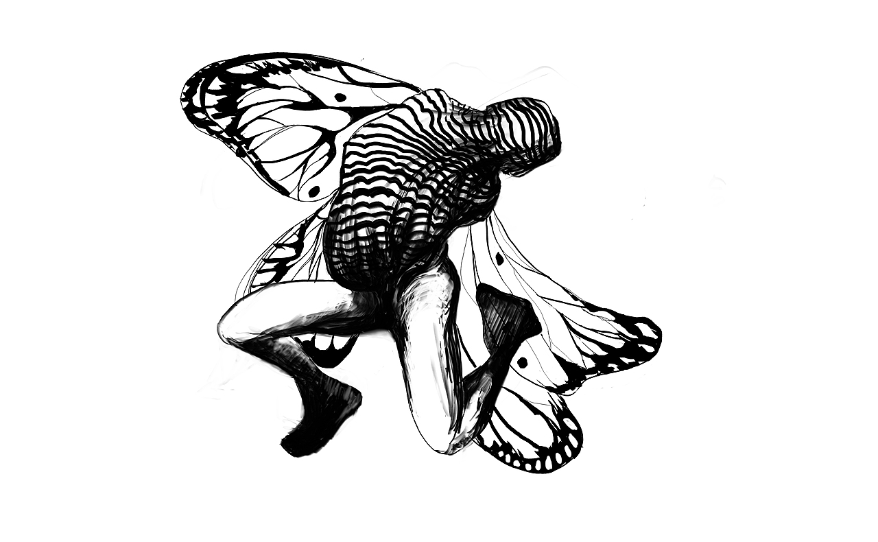 挣扎|插画|概念设定|雨霖歌_原创作品-站酷zcool